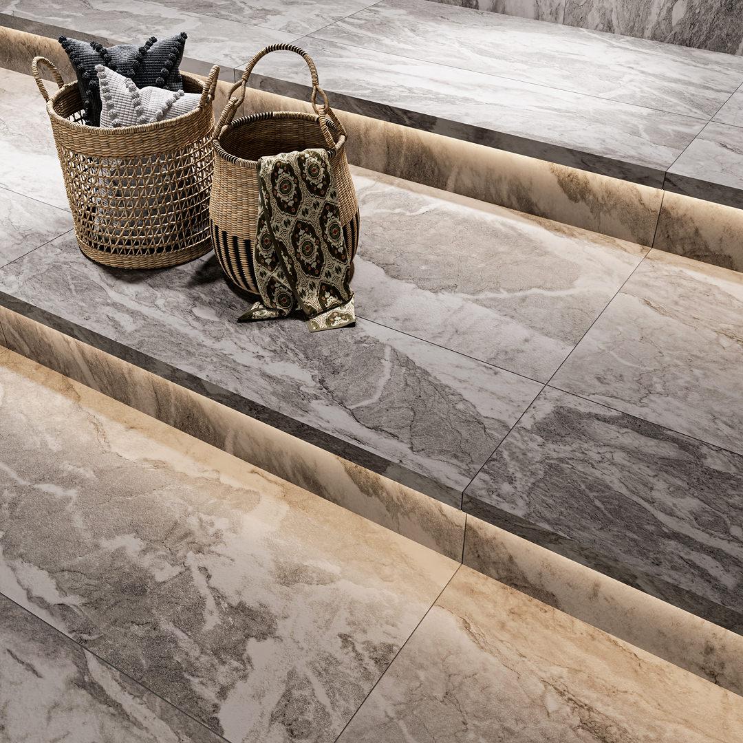 Керамогранит Kerama Marazzi Альбино серый обрезной 60x60 DL602720R