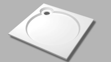 Душевой поддон Cezares TRAY-S-A-90-56-W из искусственного мрамора