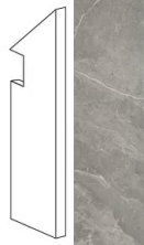 Ступень правая Атлас Конкорд Италия Marvel Grey Fleury Battiscopa Sag. Dx ADX6 7.2x30