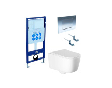 SET AQUATEK ЛУГАНО 4в1 (рама AQUATEK Standard INS-0000012+ кркпеж KKI-0000002+клавиша KDI-0000010+унитаз ЛУГАНО AQ2002-00)