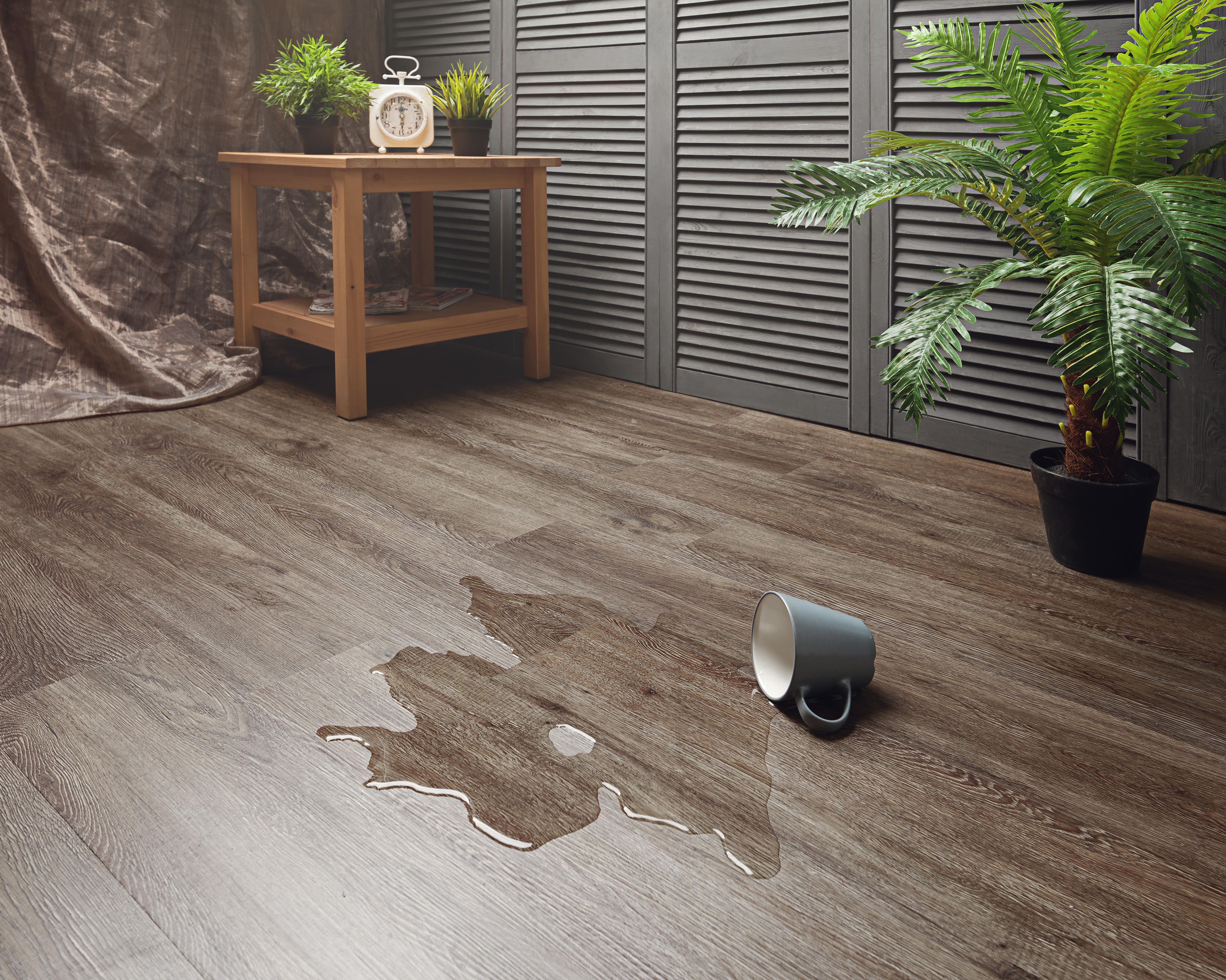 Кварцвиниловая плитка Aqua Floor Классик/ Classic AF5517 1220x184 Дуб Темный замковый кварц винил напольный