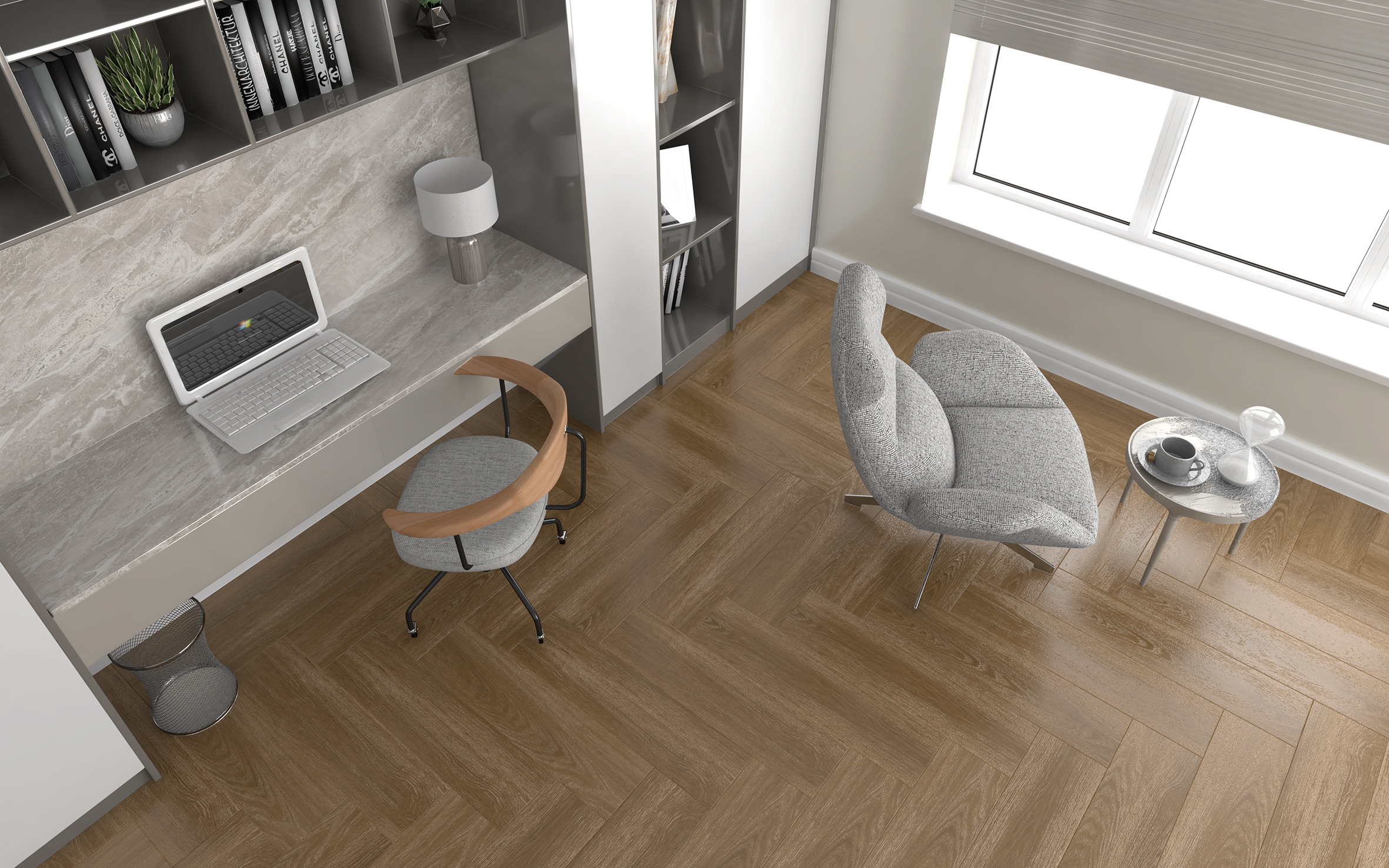 Керамогранит (SG706590R) Laparet Madera белый 20x80 матовый