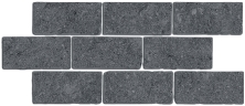 Бордюр Kerama Marazzi BR021 Роверелла серый темный мозаичный 14,7x34,5