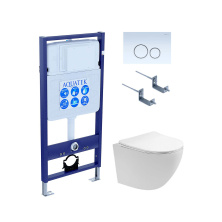 SET AQUATEK ЕВРОПА T KDI15 (рама AQUATEK Standard INS-0000012 с клавишей KDI-0000015 и крепежом KKI-0000002+унитаз AQ1900T-00)