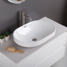 Раковина керамическая полувстраиваемая BelBagno BB1004
