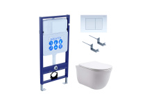 Set AQUATEK КЛАССИК (рама AQUATEK Standard INS-0000012 с звукоиз.прокладкой+крепеж KKI-0000002+кнопка KDI-0000009+унитаз КЛАССИК AQ1111-00 с крышкой-сиденьем soft-close)