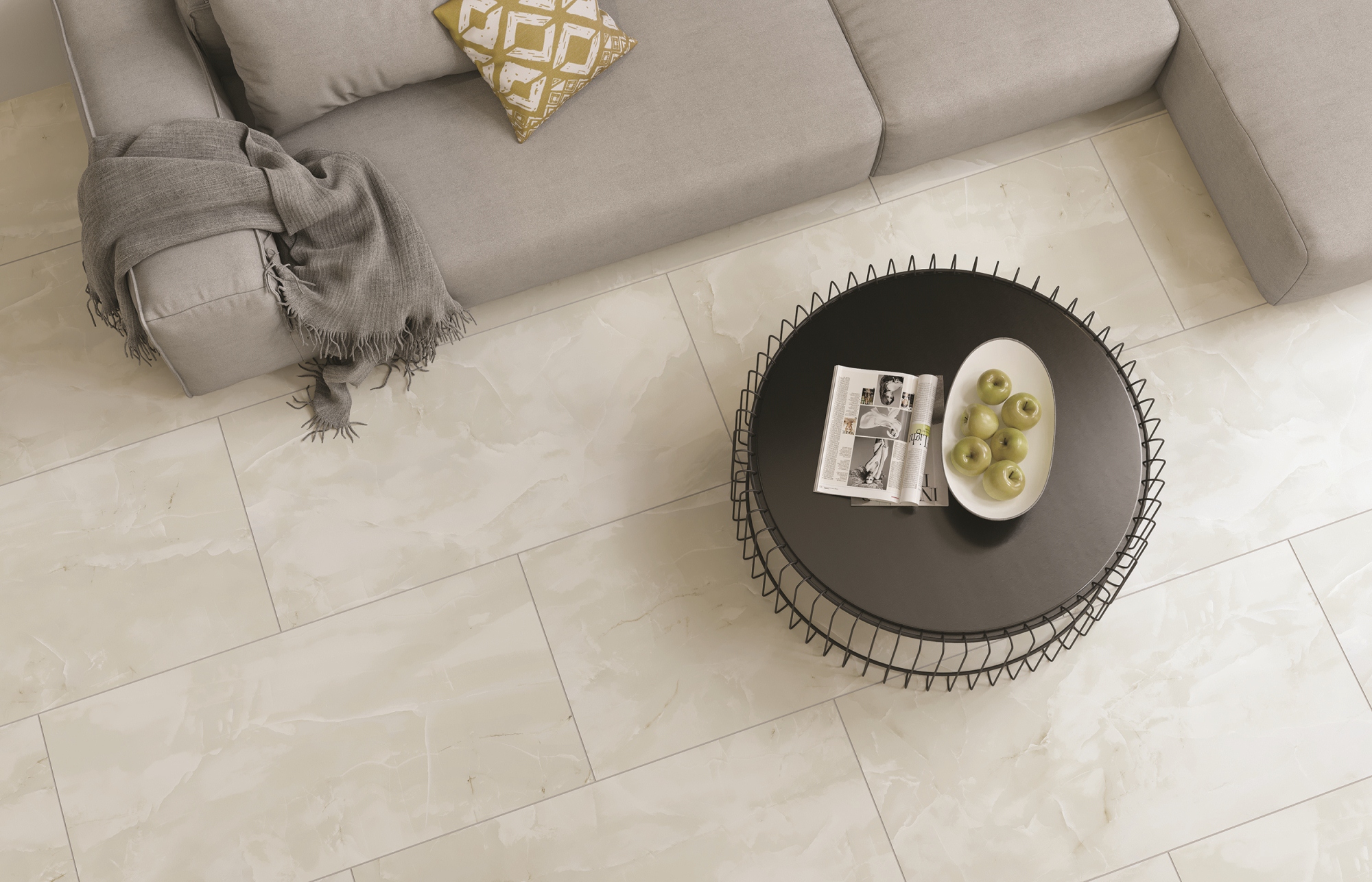 Керамогранит Onice Milky 60x120 K-95/LR/600x1200x11