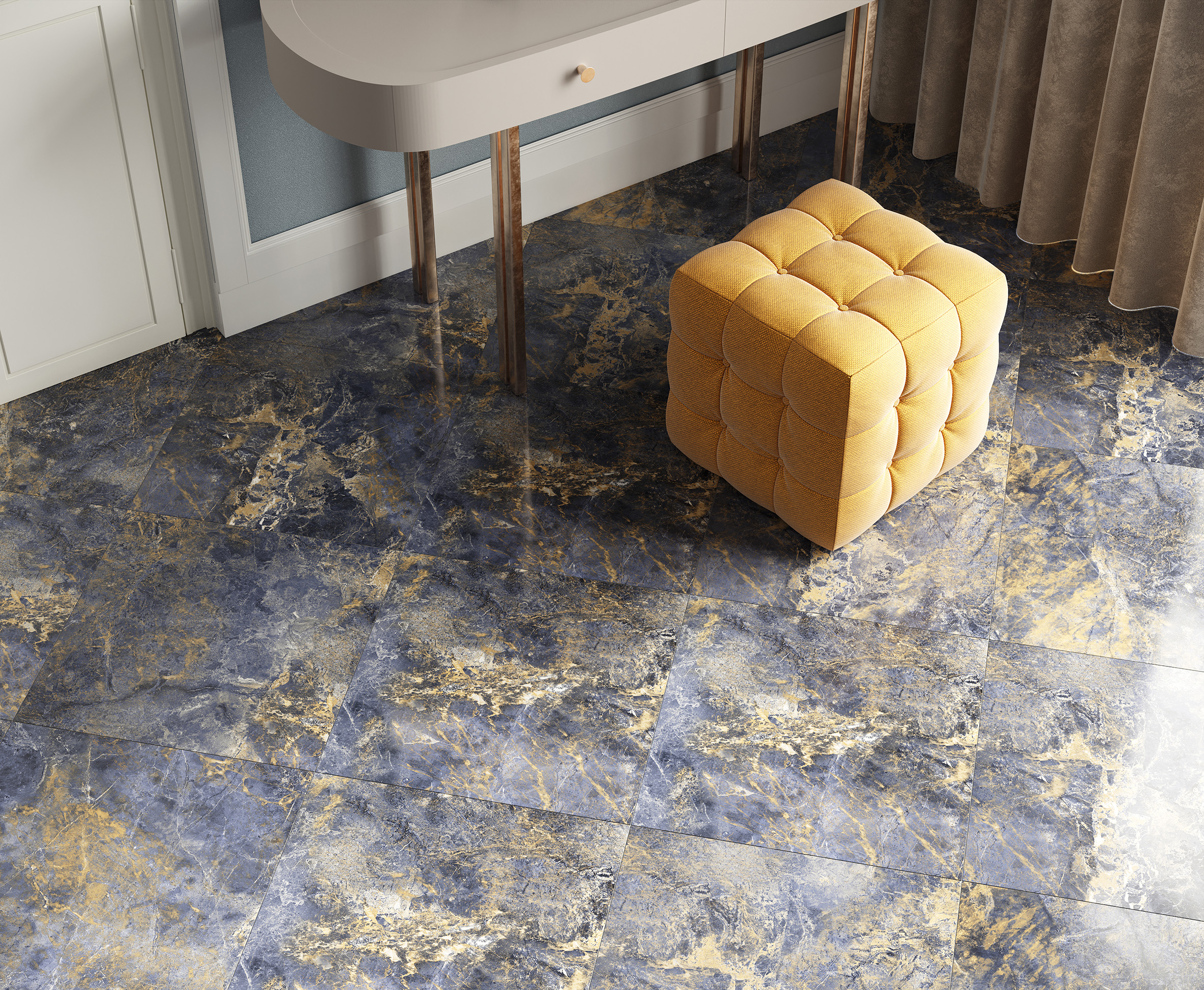 Керамогранит Laparet Krazzy Blue 60x120 полированный