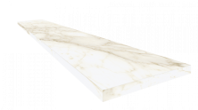 Ступень ColiseumGres Микеланджело/ Michelangelo Ворм угловая правая 620070002500 белый 33x60