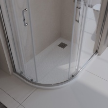 Душевой поддон BelBagno TRAY-MR-UNO-RH-120/90-550-35-W-R-CR из искусственного мрамора в комплекте с сифоном