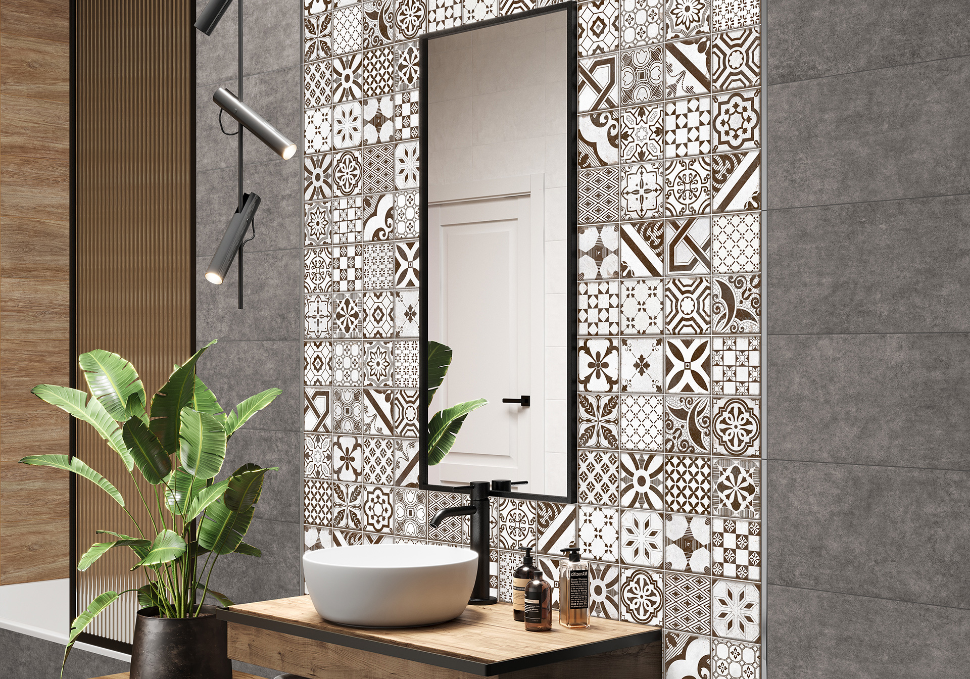 Керамическая плитка Альма Бохо/ Boho TWU2550BOH70 коричневый 24.9x50
