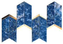 Декор Атлас Конкорд Италия Марвел Дрим/ Marvel Dream Ultramarine Chevron 17x41.4 9MCP