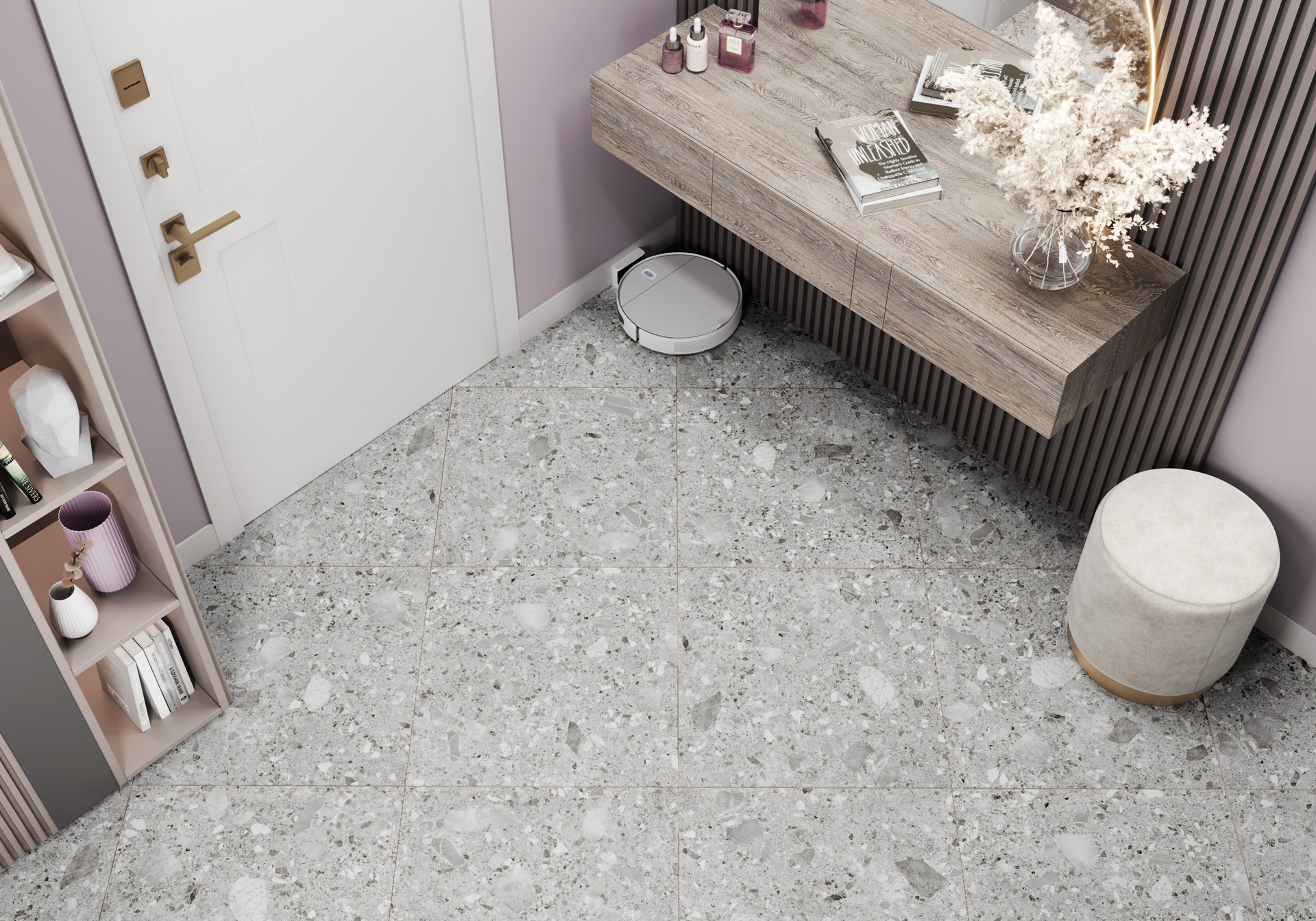 Керамогранит Альма Керамика Холли/ Holly GFU6060HOL70R серый 60x60
