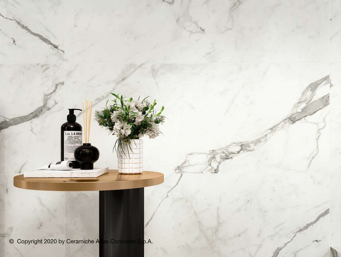 Керамическая плитка Атлас Конкорд Италия Марвел Шайн/ Marvel Shine Calacatta Imperiale Shiny 40x80 A3ZV
