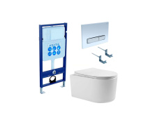 SET AQUATEK МИЯ 4в1 (рама AQUATEK Standard INS-0000012+ кркпеж KKI-0000002+клавиша KDI-0000022+унитаз МИЯ AQ2004-00)