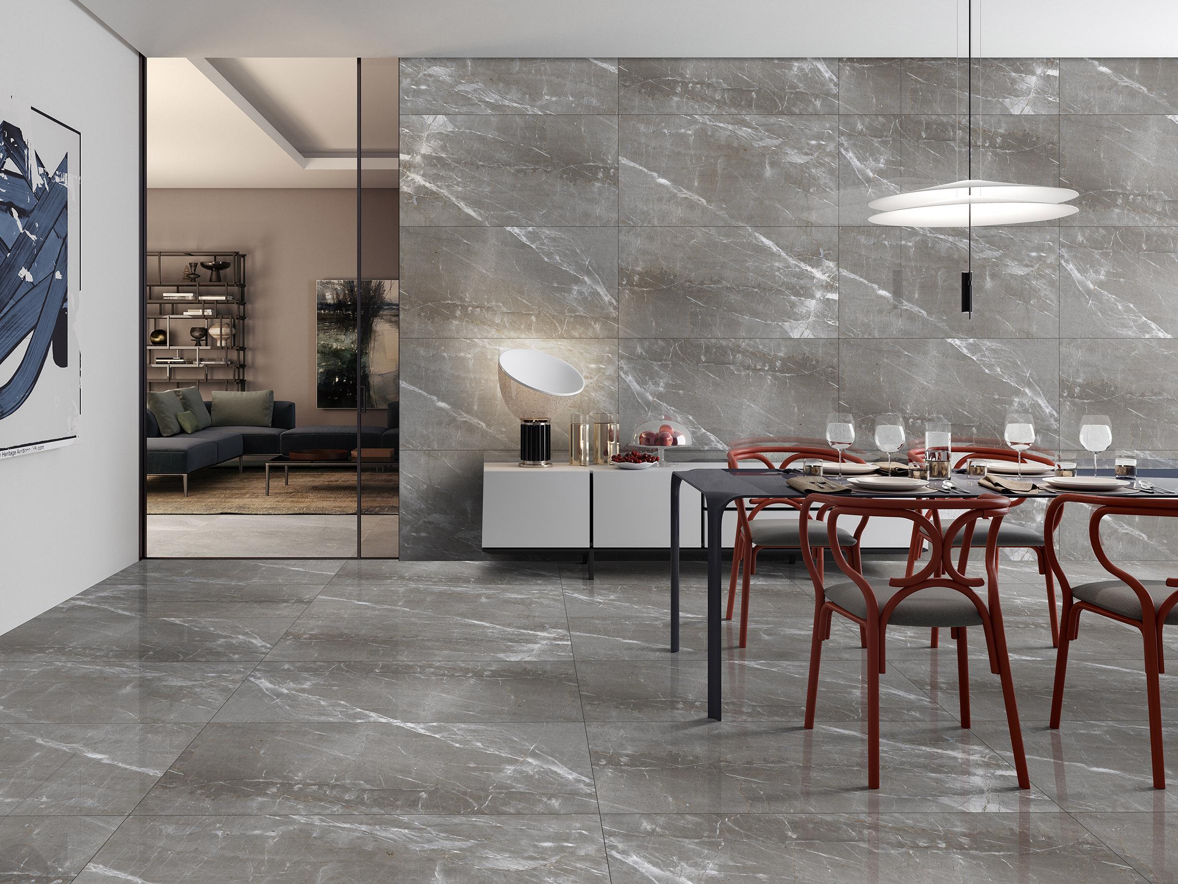 Керамогранит Laparet Patara Grigio серый 60x120 глянцевый
