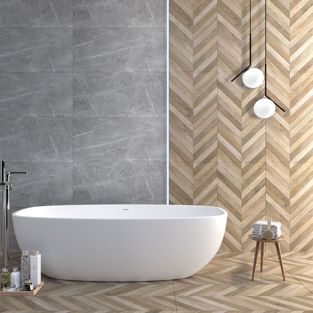 Декор Goldis Tile Alder Decor Gray N2A A0QA NA0F серый 60x120