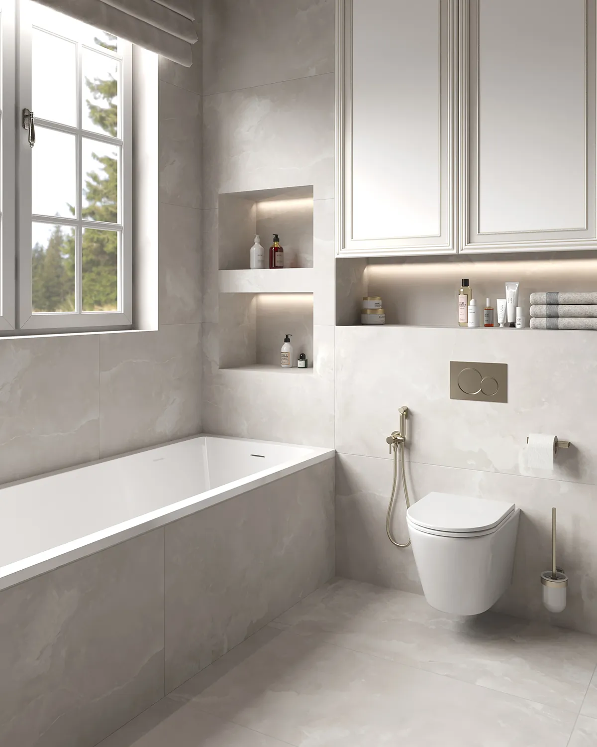 Керамогранит Старо Antisky Light Grey Satin 60x120 серый