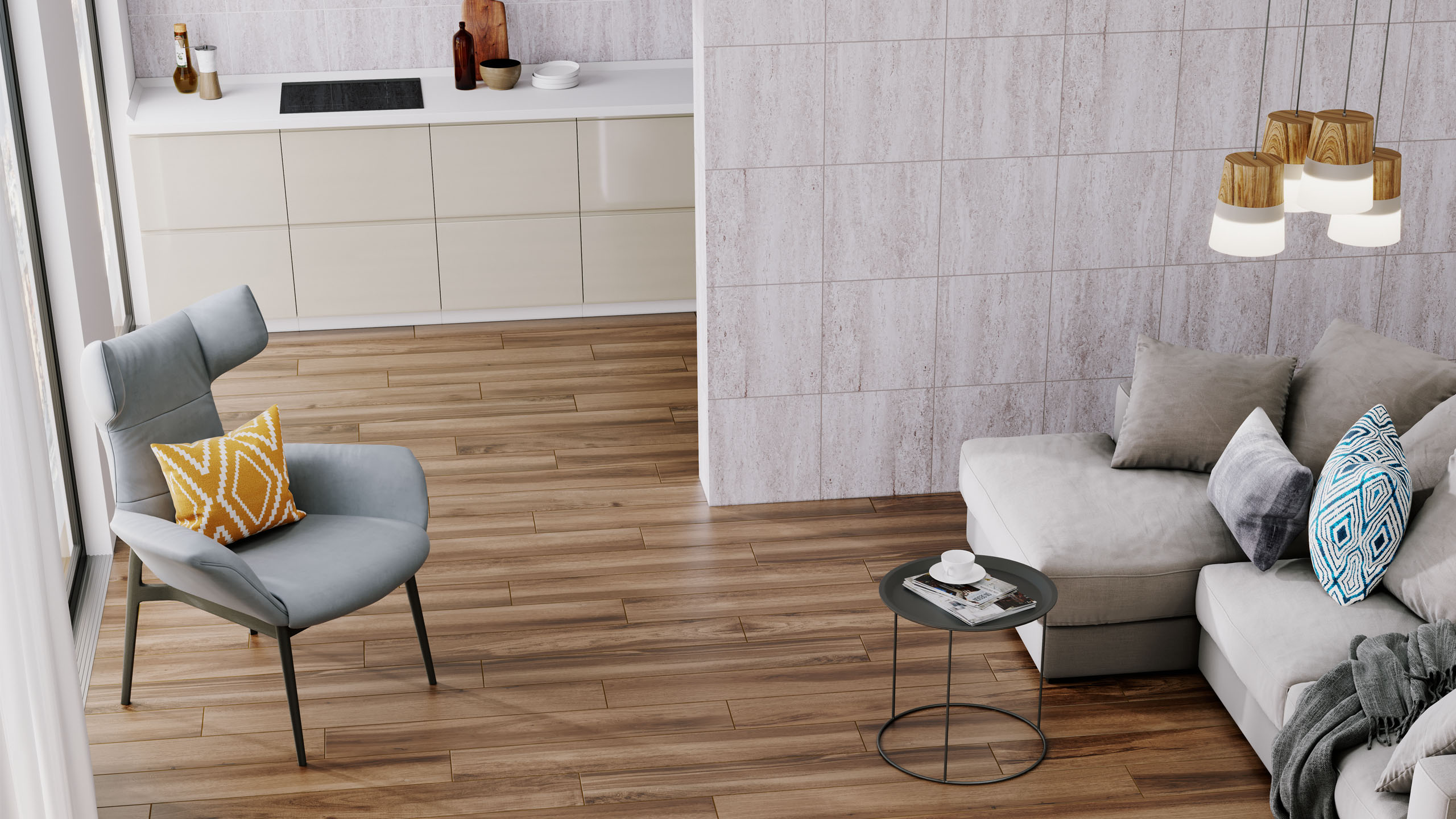 Керамогранит Estima Ragtime City RG03 30.6x60.9 серый