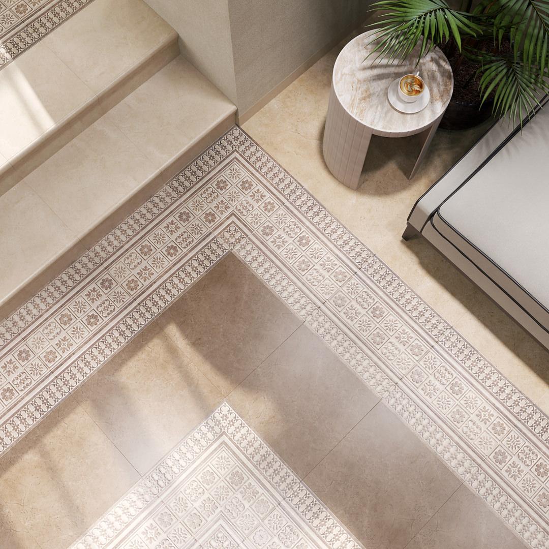 Плинтус Kerama Marazzi SG158100R\5BT Фаральони беж 7,6x40,2