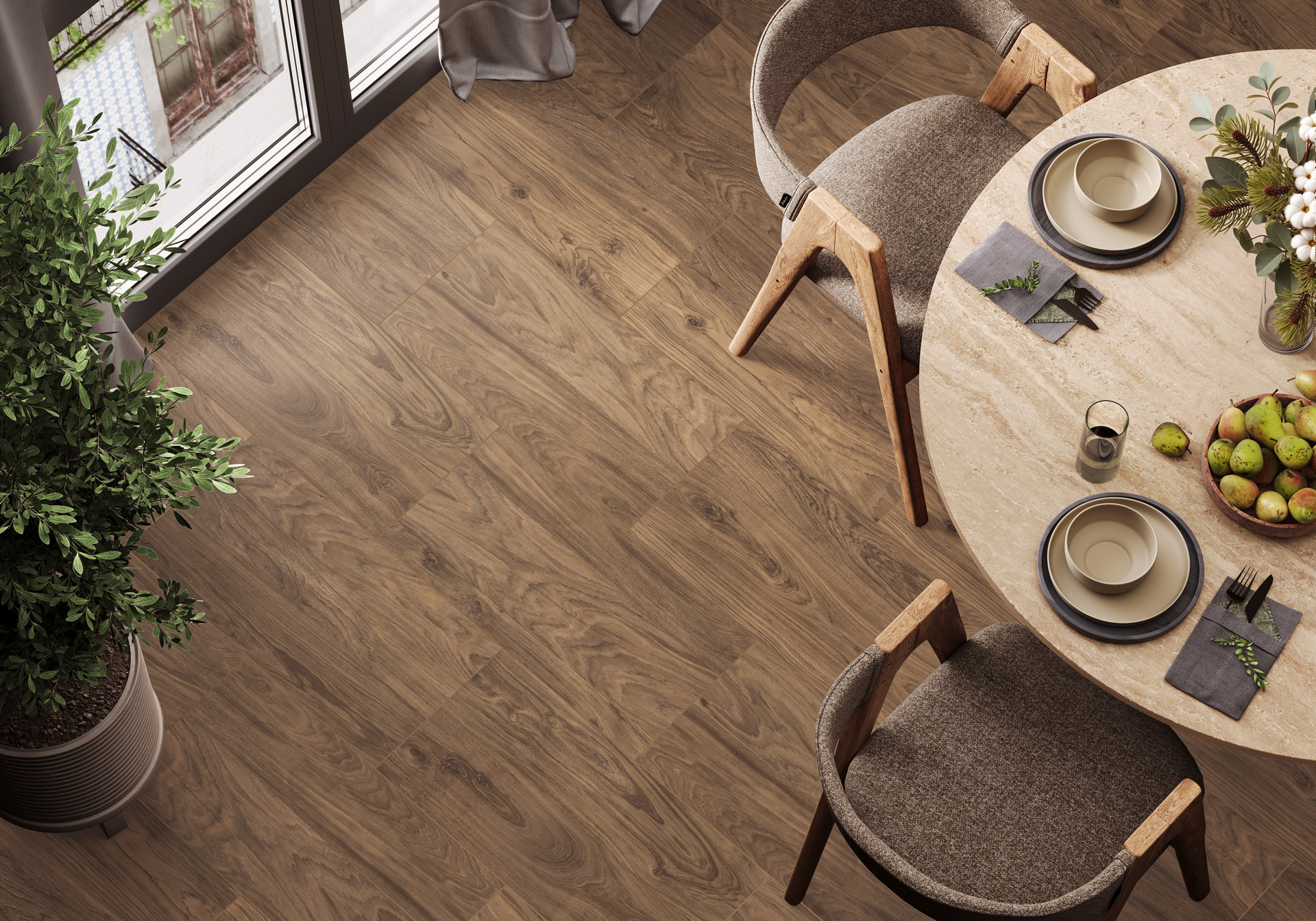 Керамогранит Альма Керамика Брентвуд/ Brentwood GFA3060BWD44R коричневый 30x60