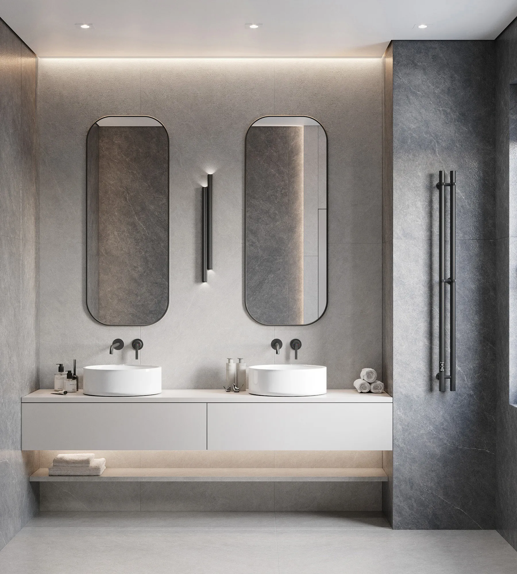 Керамогранит Креанза CZ-SL01-B Listello Bianco Solido 80x160 серый