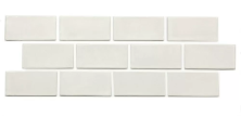 Мозаика NSmosaic PQ73150-03 белый 7.3x15