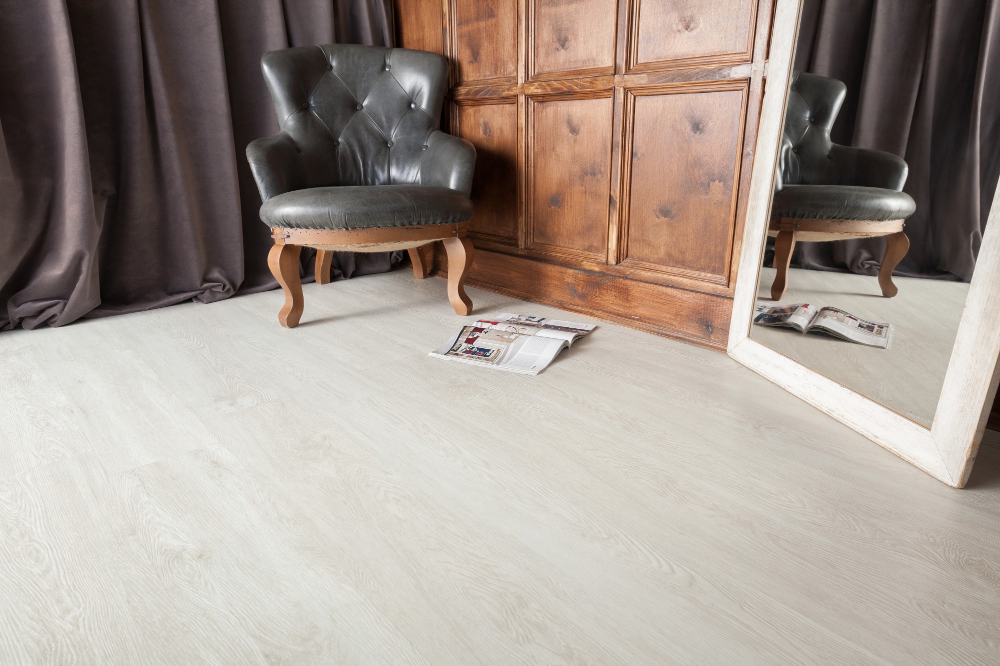 Кварцвиниловая плитка Aqua Floor Нано/ Nano AF3207N 1221x180 Дуб Светлый замковый кварц винил напольный