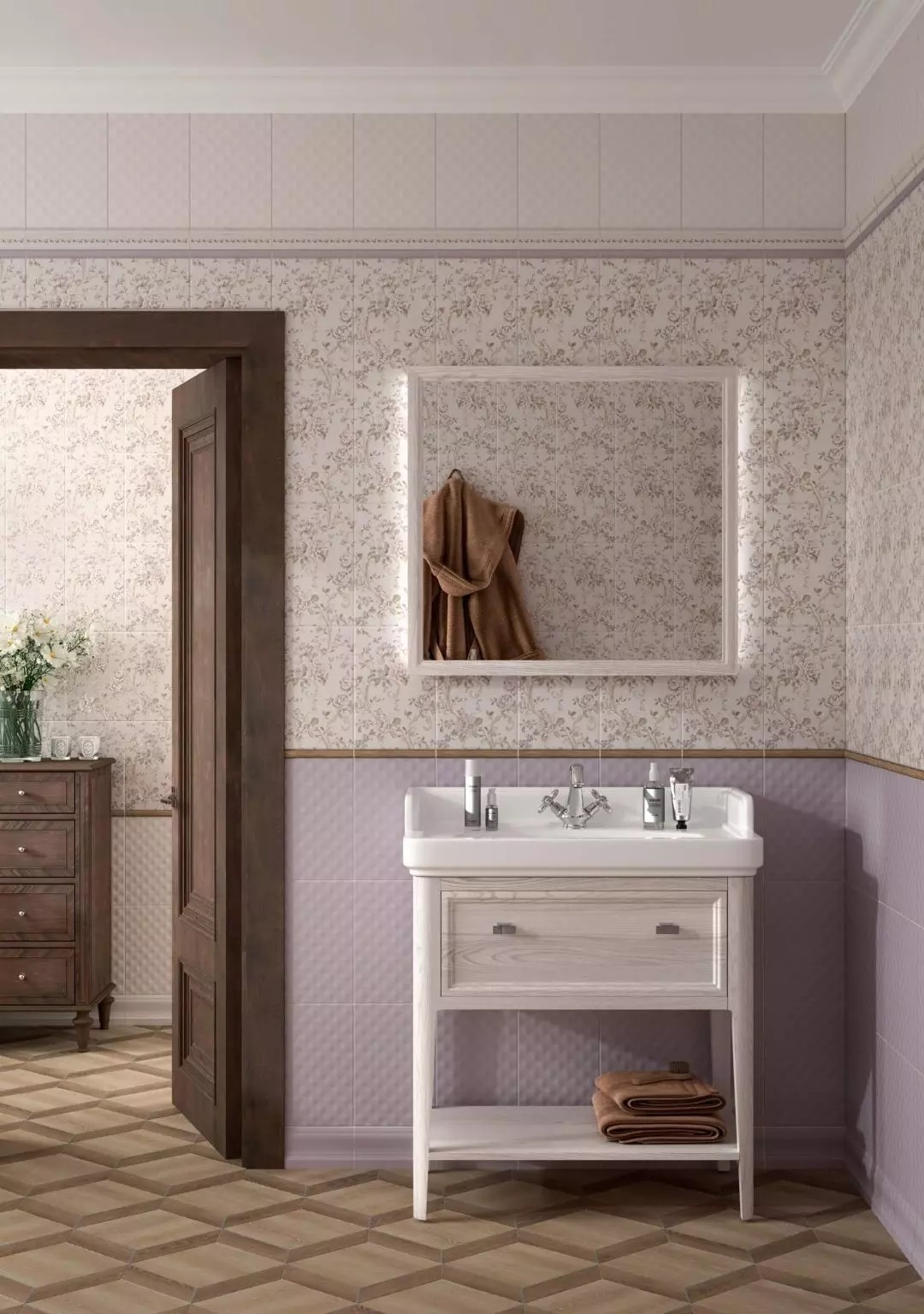 Плинтус Kerama Marazzi FMD031 Турати сиреневый 10x20