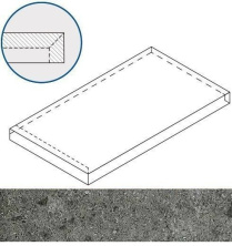 Ступень угловая левая Италон Дженезис X2 Grey X2 33x60