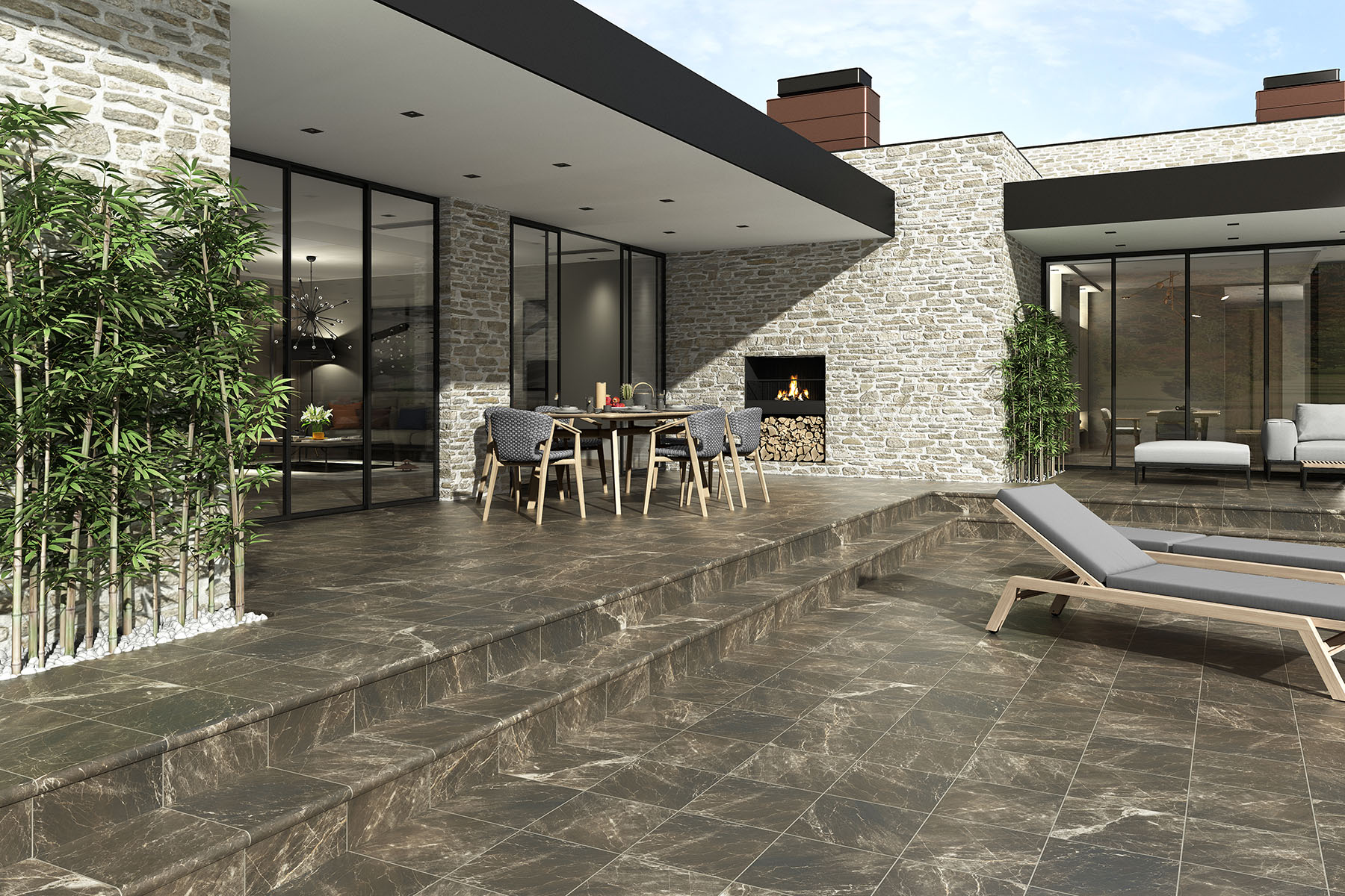 Ступень Эксагрэс Peldano Nevada Limestone 33x33 кремовый