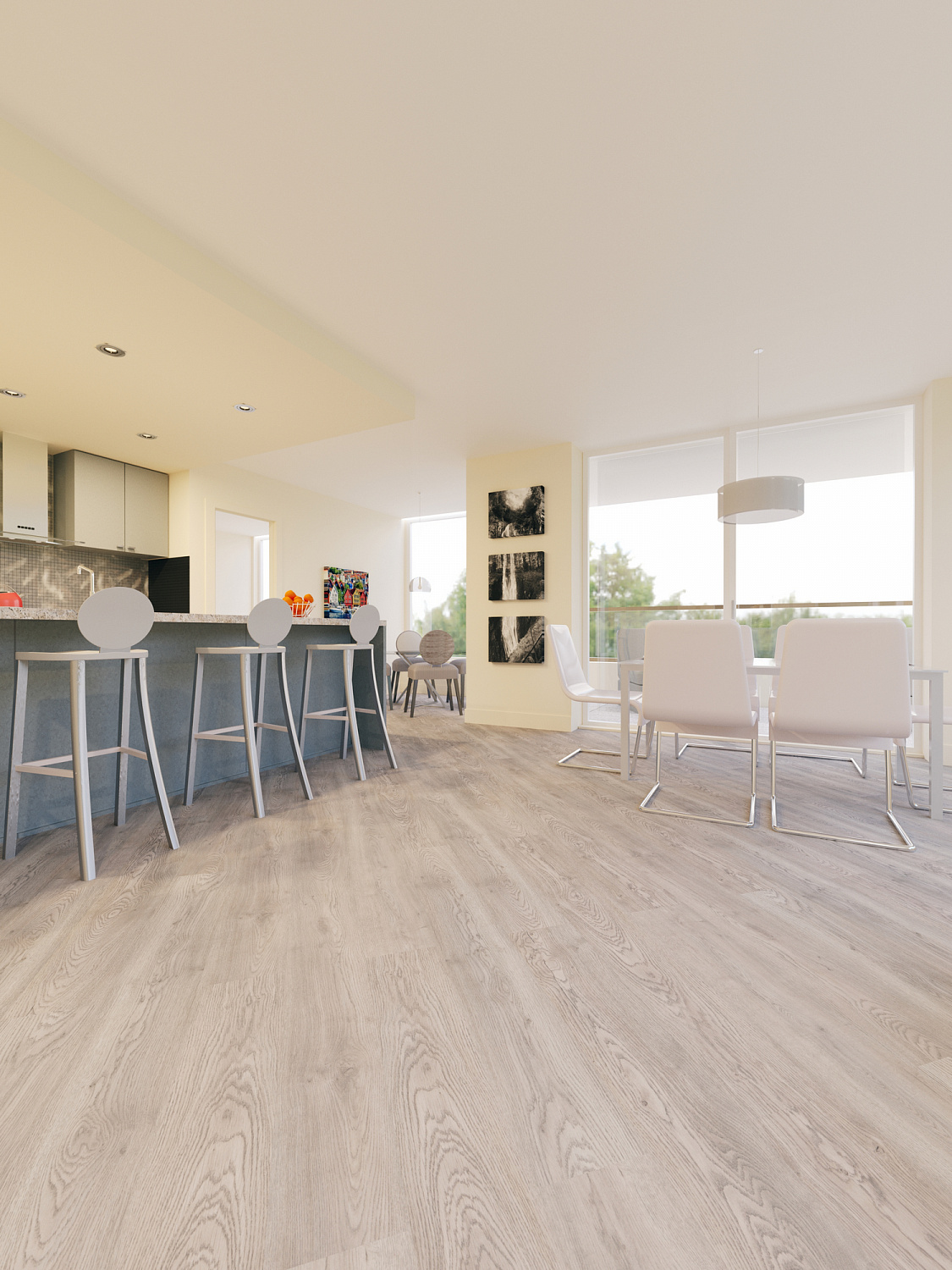 Кварцвиниловая плитка Fine Floor Light FF-1377 Дуб Веллингтон кварц винил напольный