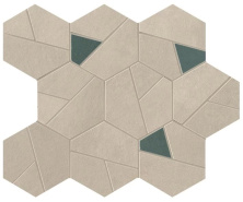 Мозаика Атлас Конкорд Италия Буст Про/ Boost Pro Cream Mosaico Hex Blue 25x28.5 A0QO