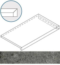 Ступень угловая правая Италон Дженезис X2 Grey X2 33x60
