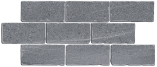 Бордюр Kerama Marazzi BR023 Роверелла серый мозаичный 14,7x34,5