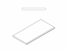 Бортик Италон Миллениум X2 Блэк закругленный 620090001186 черный 30x120