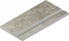 Бортик с выемкой закругленный Нордика Х2/ Nordica X2 Silver 30x60