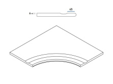 Бортик с выемкой закругленный Италон Магнетик Х2/ Magnetique X2 White 60x60