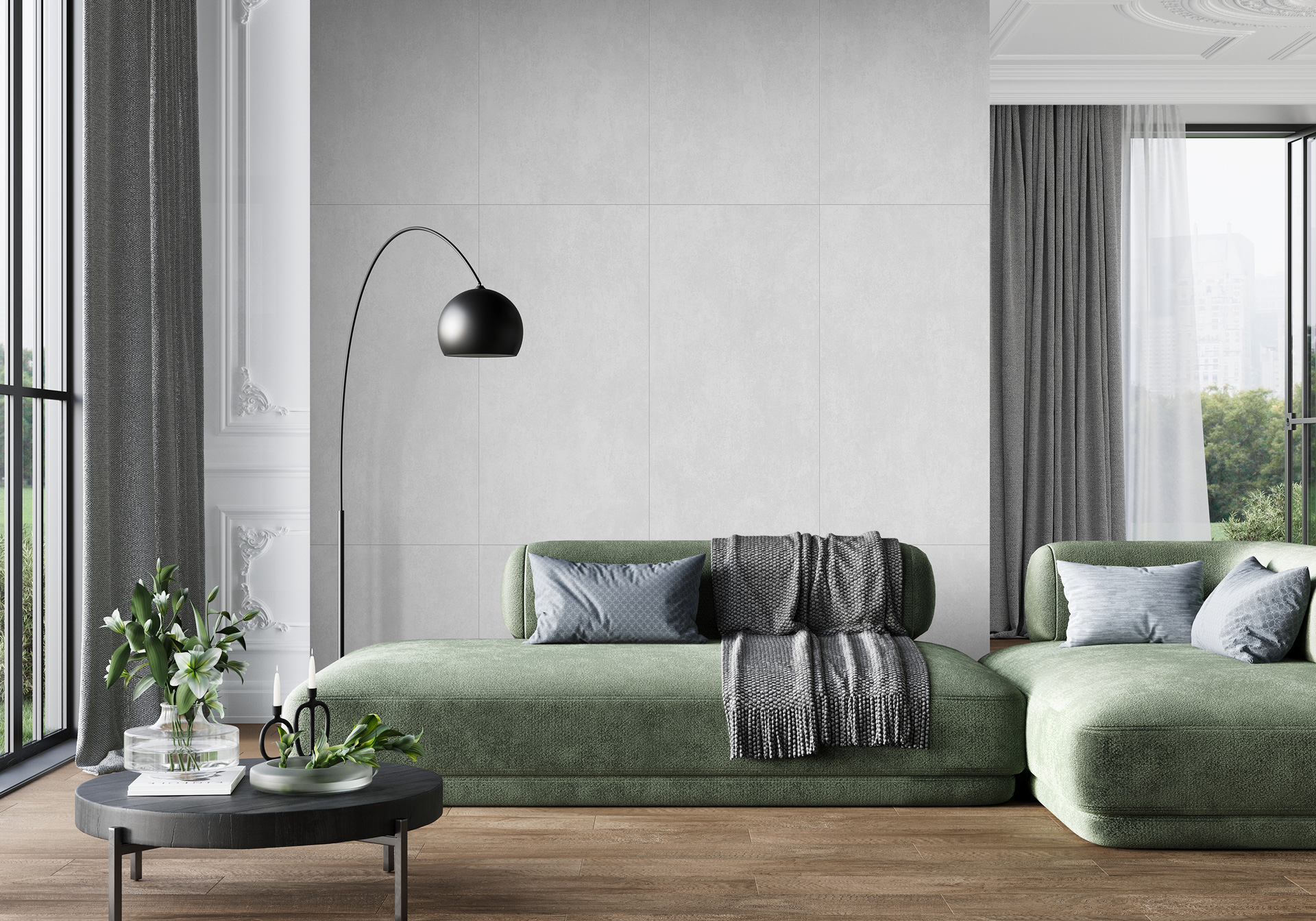 Керамогранит Альма Керамика Бетон Про/ Beton PRO GFU60120BTP04R бежевый 60x120