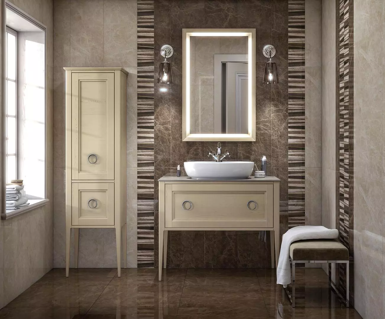 Декор Kerama Marazzi VT\A26\13083R Гран-Виа цветы обрезной 30x89,5