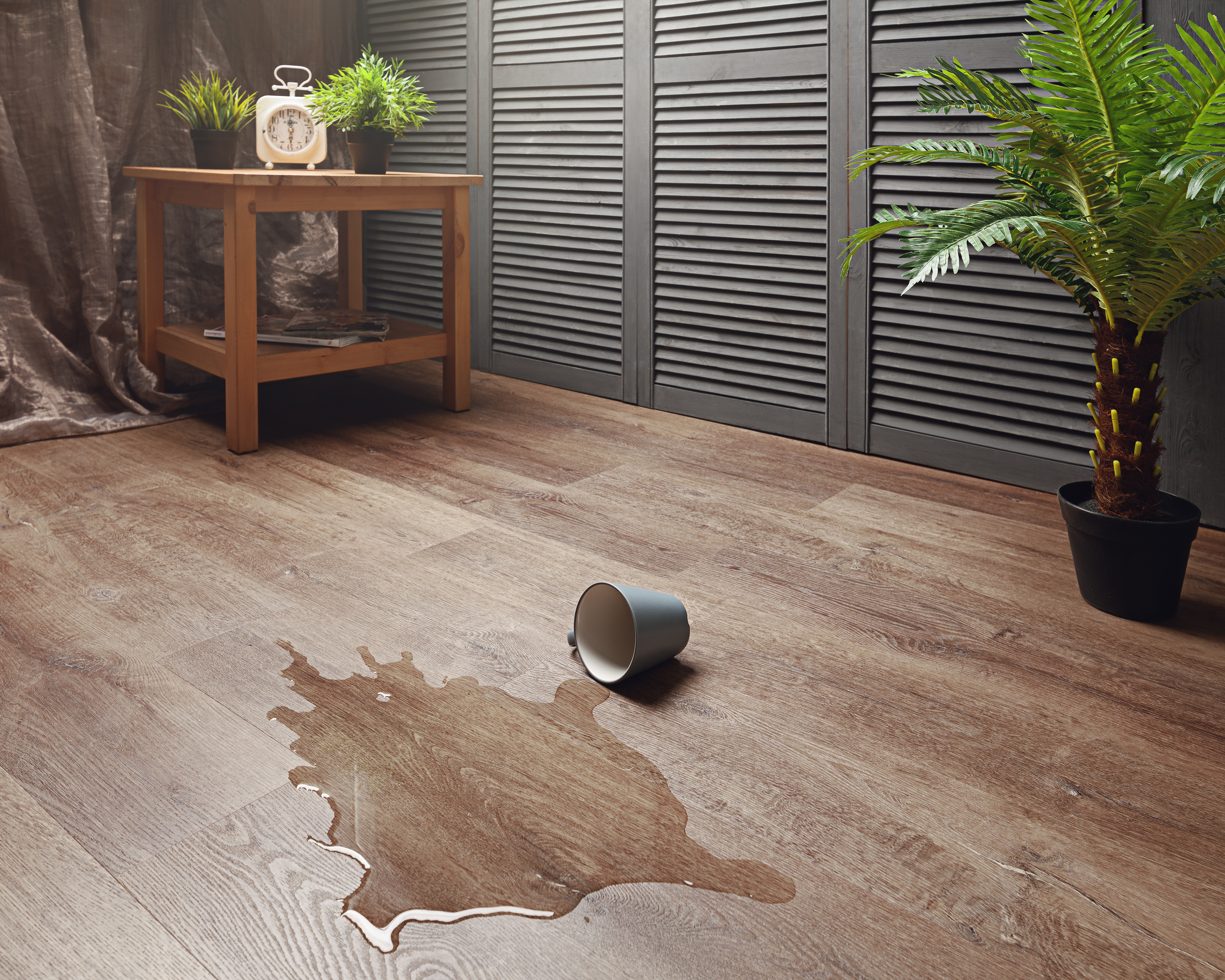 Кварцвиниловая плитка Aqua Floor Риалвуд клеевой/ RealWood Glue AF6042 Glue 1219.2x177.8 Дуб Темный замковый кварц винил напольный