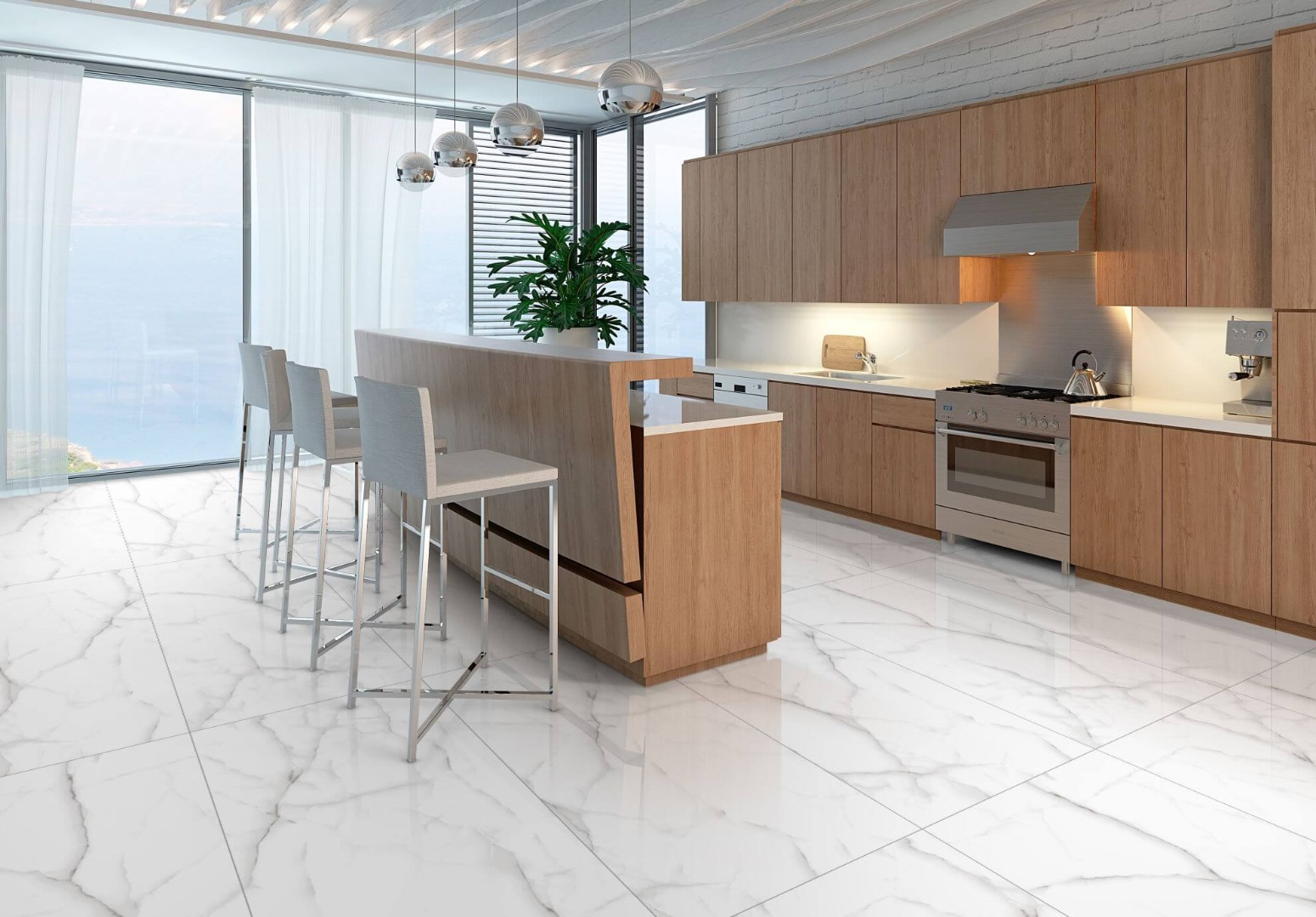 Керамогранит NSceramic NSC8036 бежевый глянцевый 80x80