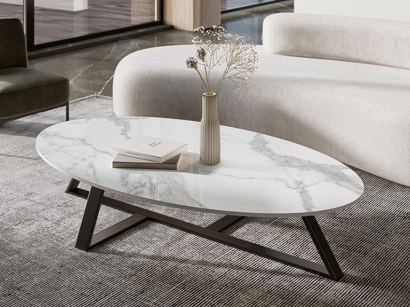 Керамогранит СтароСлэбс Manhattan White Elegance 120x120 белый