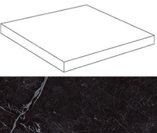 Ступень угловая правая Атлас Конкорд Италия Marvel Nero Marquina Scalino Ang. Dx ATEI 33x33