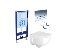 SET AQUATEK ДИВА 4в1 (рама AQUATEK Standard INS-0000012+ кркпеж KKI-0000002+клавиша KDI-0000023+унитаз ДИВА AQ2012-00)