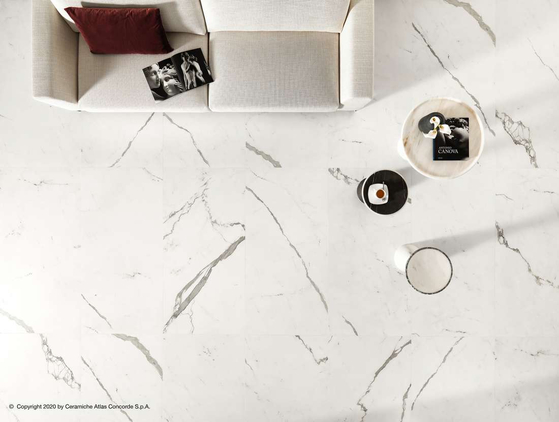 Керамическая плитка Атлас Конкорд Италия Марвел Шайн/ Marvel Shine Calacatta Imperiale Shiny 40x80 A3ZV