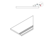 Бортик правый Италон Рум X2 Black 30x60