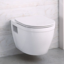 Унитаз подвесной безободковый BelBagno Loto BB070CHR/SC с крышкой-сиденьем микролифт