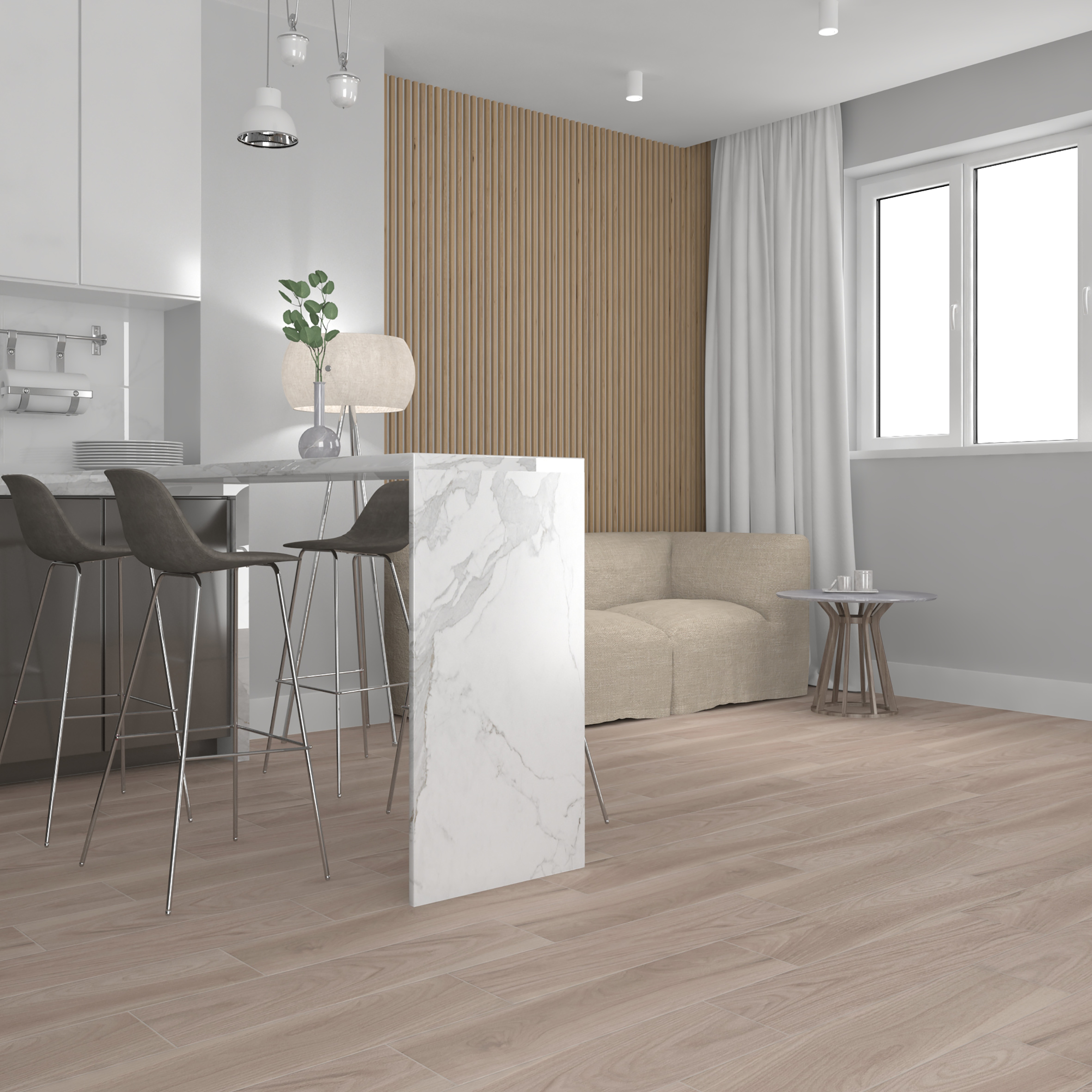 Керамогранит (SG708090R) Laparet Albero мокко 20x80 матовый