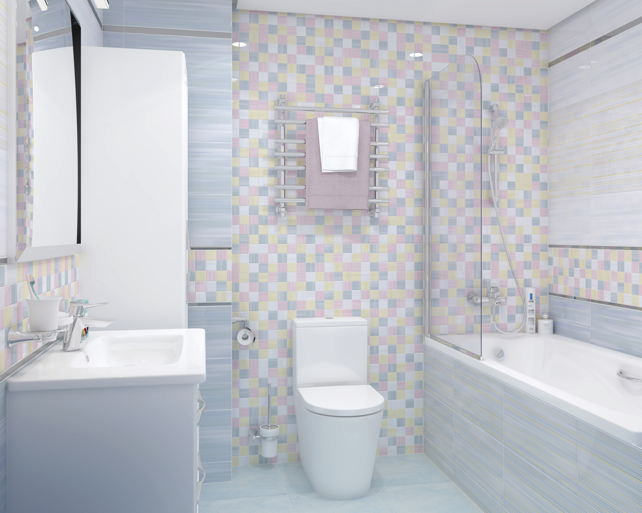 Мозаика (MM34032) Laparet Spring мозаичный микс 25x25 глянцевый
